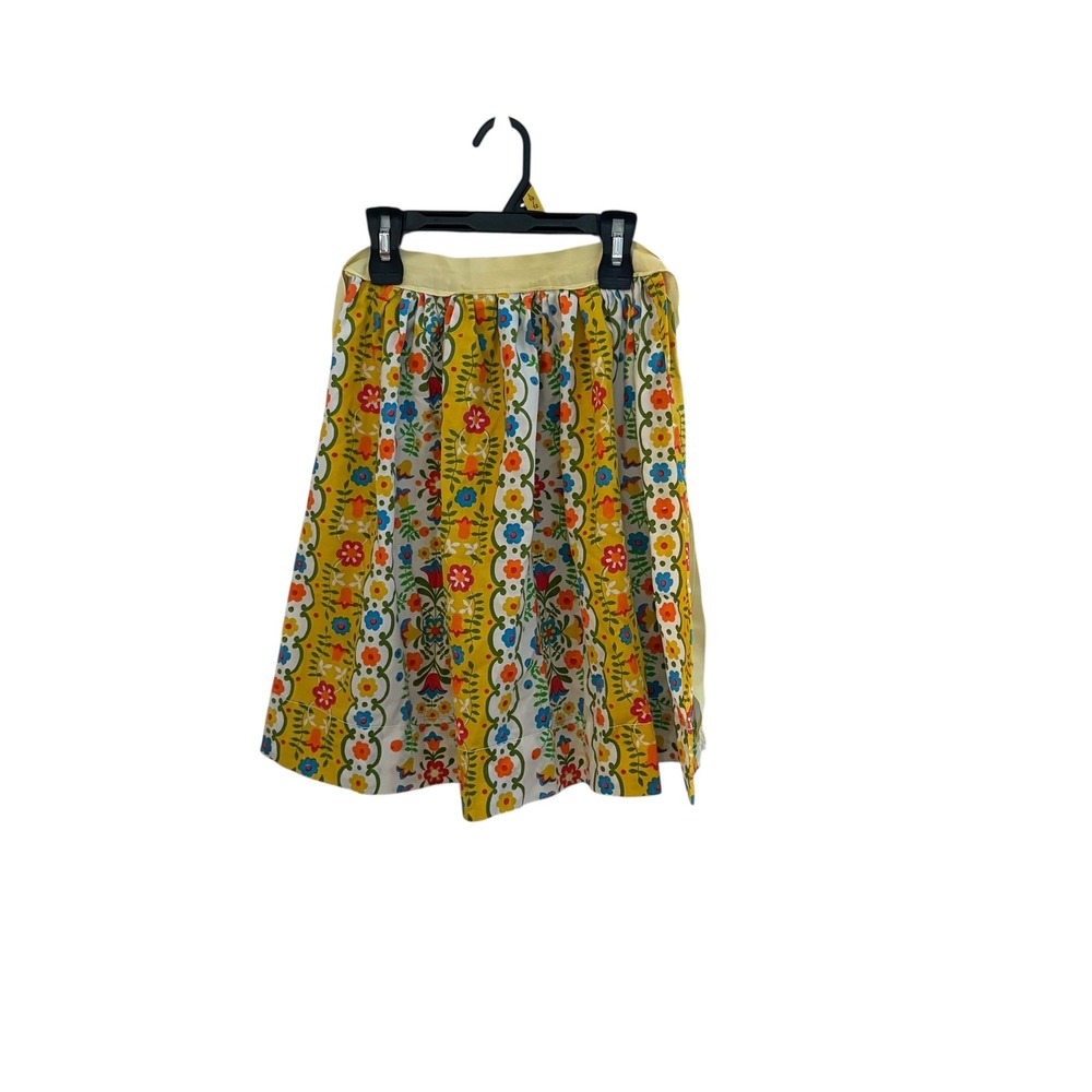 Handmade Vintage Style Apron Colorful Floral Pattern Waist Tie 47" x 18.5"‎